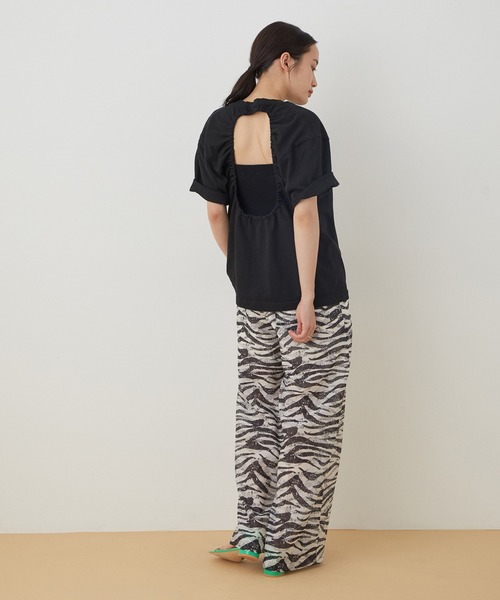 CAMBER（キャンバー）の「【CAMBER×VIOLETTE ROOM】バックオープンTEE（Tシャツ/カットソー・レディース・ホワイト/ブラック・FREE）」の7枚目の写真