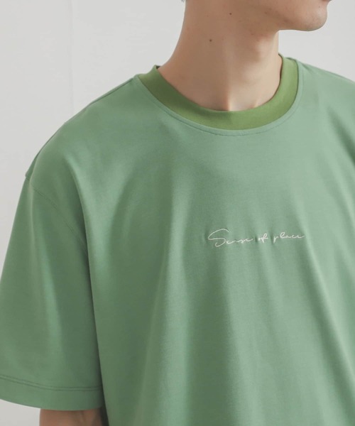 SENSE OF PLACE by URBAN RESEARCH(センスオブプレイスバイアーバンリサーチ)の「セットTシャツ(Tシャツ×タンクトップ)(Tシャツ/カットソー・メンズ・ブラック/グリーン系その他/チャコールグレー/ホワイト/オフホワイト/グリーン・MEDIUM/LARGE)」の6枚目の写真