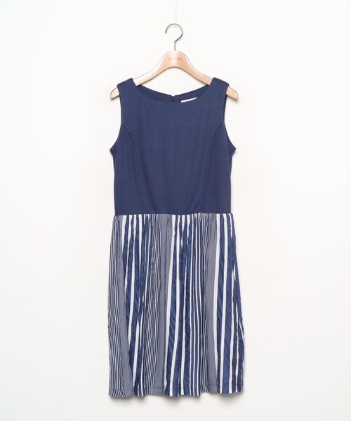 セール ブランド古着 ストライプ柄ノースリーブワンピース ワンピース Simplicite シンプリシテェ のファッション通販 Zozoused