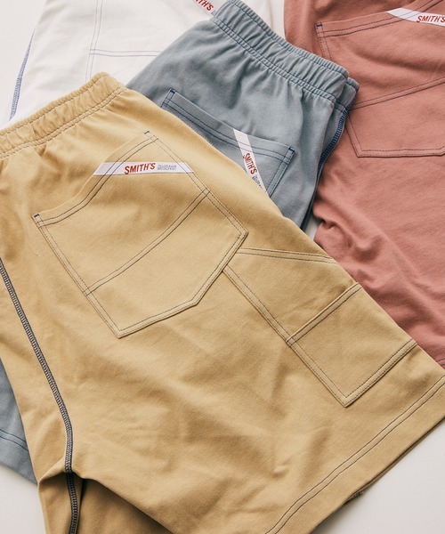 JOURNAL STANDARD relume（ジャーナルスタンダード　レリューム）の「【SMITH`S × relume / スミス】別注 STITCH ペインターショーツ（その他パンツ・メンズ・ブルー/ベージュ/ホワイト/ブラウン・MEDIUM/LARGE）」の4枚目の写真