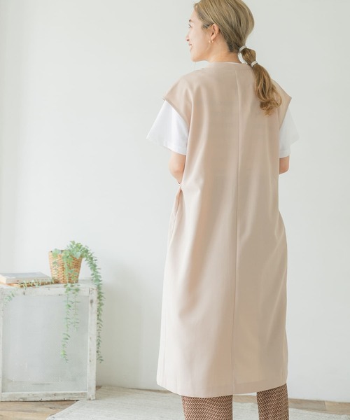 ITEMS URBANRESEARCH（アイテムズ アーバンリサーチ）の「ノースリーブガウンコート（その他アウター・レディース・ベージュ/カーキ/チャコールグレー・FREE）」の8枚目の写真