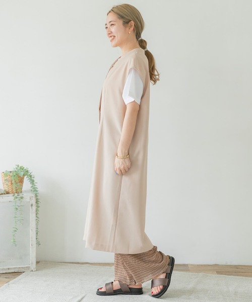 ITEMS URBANRESEARCH（アイテムズ アーバンリサーチ）の「ノースリーブガウンコート（その他アウター・レディース・ベージュ/カーキ/チャコールグレー・FREE）」の9枚目の写真