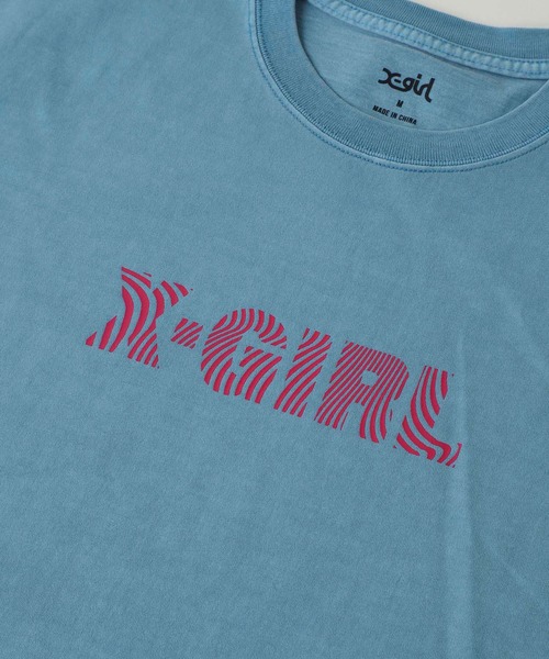 X-girl（エックスガール）の「WAVE FACE S/S TEE DRESS（ワンピース・レディース・ホワイト/ブラック/ライトブルー・S/M）」の4枚目の写真