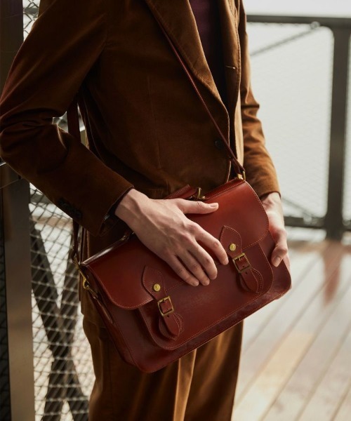 GLENROYAL（グレンロイヤル）の「【GLENROYAL/グレンロイヤル】SATCHEL BAG 13INCH DET STRAP/ブライドルレザー サッチェルバッグ（ショルダーバッグ・レディース・ボルドー/ブラウン系その他/ネイビー/ブラック/ダークブラウン・13inch/00）」の9枚目の写真