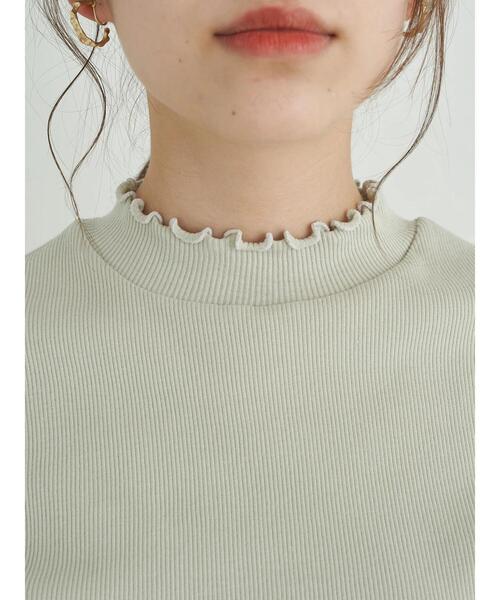 earth music&ecology（アースミュージックアンドエコロジー）の「ハイネックメローリブプルオーバー(半袖) ＊（Tシャツ/カットソー・レディース・ブラック/ピンクベージュ/ネイビー/モカ/アイボリー/ミント・M/S）」の17枚目の写真