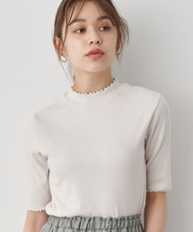 earth music&ecology | ハイネックメローリブプルオーバー(半袖) ＊(Tシャツ/カットソー)