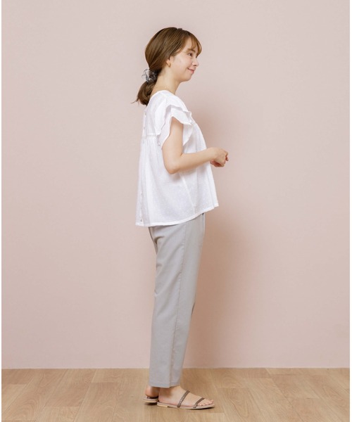 flower（フラワー）の「ピンタックフレアブラウス（シャツ/ブラウス・レディース・ホワイト/グレー・FREE）」の10枚目の写真