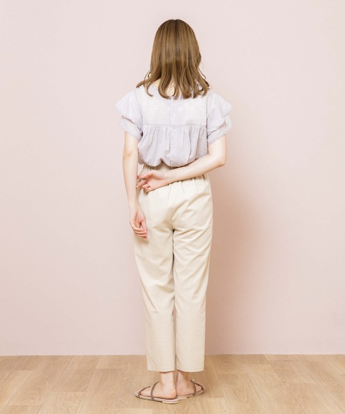 flower（フラワー）の「ピンタックフレアブラウス（シャツ/ブラウス・レディース・ホワイト/グレー・FREE）」の9枚目の写真