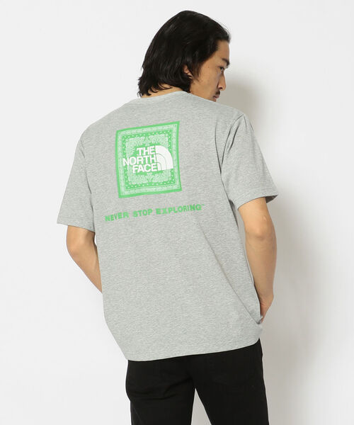 THE NORTH FACE（ザノースフェイス）の「THE NORTH FACE(ザ・ノースフェイス)　S/S Bandana Square Logo Tee ショートスリーブバンダナスクエアーロゴティー（Tシャツ/カットソー・メンズ・ホワイト/ブラック/インディゴブルー/オフホワイト/グレー・LARGE/X-LARGE/MEDIUM）」の4枚目の写真