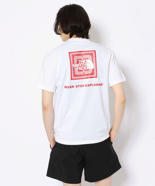 THE NORTH FACE（ザノースフェイス）の「THE NORTH FACE(ザ・ノースフェイス)　S/S Bandana Square Logo Tee ショートスリーブバンダナスクエアーロゴティー（Tシャツ/カットソー・メンズ・ホワイト/ブラック/インディゴブルー/オフホワイト/グレー・LARGE/X-LARGE/MEDIUM）」の2枚目の写真