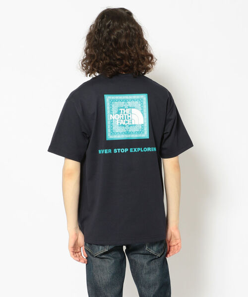 THE NORTH FACE（ザノースフェイス）の「THE NORTH FACE(ザ・ノースフェイス)　S/S Bandana Square Logo Tee ショートスリーブバンダナスクエアーロゴティー（Tシャツ/カットソー・メンズ・ホワイト/ブラック/インディゴブルー/オフホワイト/グレー・LARGE/X-LARGE/MEDIUM）」の12枚目の写真