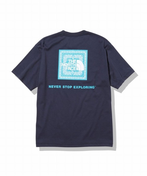THE NORTH FACE（ザノースフェイス）の「THE NORTH FACE(ザ・ノースフェイス)　S/S Bandana Square Logo Tee ショートスリーブバンダナスクエアーロゴティー（Tシャツ/カットソー・メンズ・ホワイト/ブラック/インディゴブルー/オフホワイト/グレー・LARGE/X-LARGE/MEDIUM）」の5枚目の写真