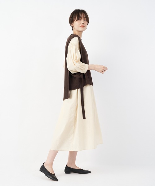 un dix cors(アンディコール)の「ROKOTA(ロコタ) ギャザーフラットシューズ(スリッポン・レディース・ブラック・24.5/23.5)」の6枚目の写真