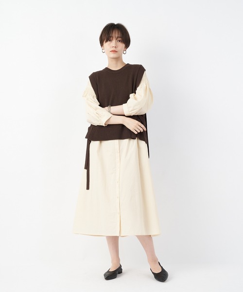 un dix cors(アンディコール)の「ROKOTA(ロコタ) ギャザーフラットシューズ(スリッポン・レディース・ブラック・24.5/23.5)」の7枚目の写真