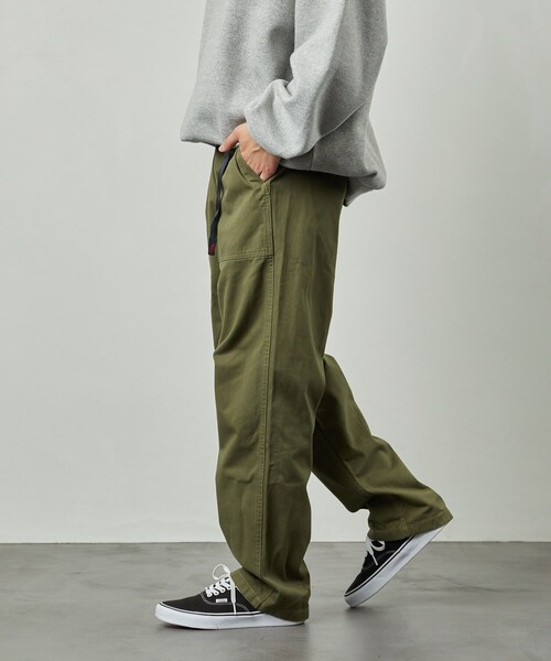 Gramicci（グラミチ）の「GRAMICCI/グラミチ 別注 BAKER PANTS/ベイカー パンツ（チノパンツ・メンズ・ブラック/ベージュ/モスグリーン/チャコールグレー・SMALL/MEDIUM/LARGE）」の4枚目の写真