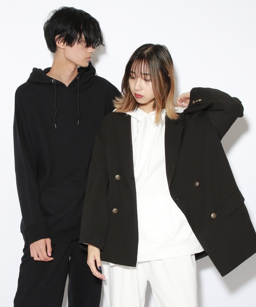 PBLIM（ページボーイリム）の「【PAGEBOYLIM】ロゴシシュウパーカー（Tシャツ/カットソー・レディース・ブラック/オフホワイト・MEDIUM/LARGE）」の14枚目の写真