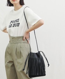 キャンバスフリンジ巾着