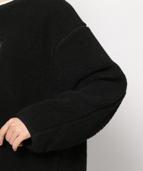 LEPSIM（レプシィム）の「パイピングボアジャケット　950917（ノーカラーコート・レディース・ブラック/カーキ/グレイッシュベージュ・FREE）」の19枚目の写真