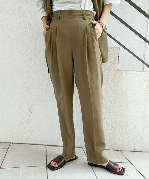 CIAOPANIC TYPY（チャオパニックティピー）の「【ZOZOTOWN限定】センタープレスタックスラックスパンツ（スラックス・レディース・ブラック/カーキ/モカ・ONE SIZE）」の5枚目の写真