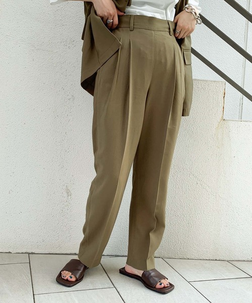 CIAOPANIC TYPY（チャオパニックティピー）の「【ZOZOTOWN限定】センタープレスタックスラックスパンツ（スラックス・レディース・ブラック/カーキ/モカ・ONE SIZE）」の7枚目の写真