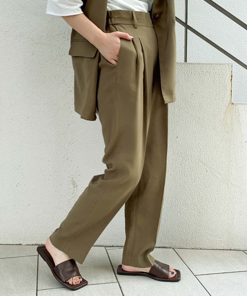 CIAOPANIC TYPY（チャオパニックティピー）の「【ZOZOTOWN限定】センタープレスタックスラックスパンツ（スラックス・レディース・ブラック/カーキ/モカ・ONE SIZE）」の8枚目の写真