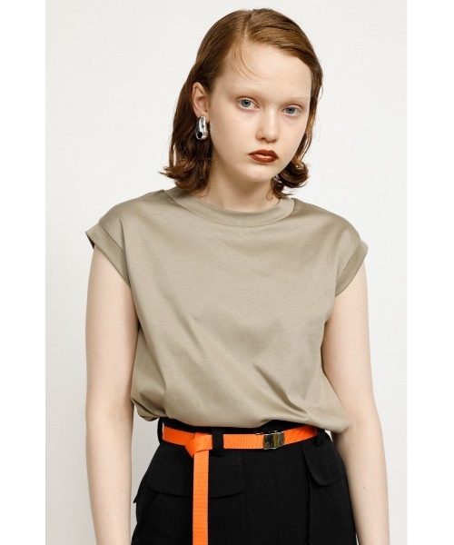 SLY（スライ）の「SIMPLY N/S TOPS トップス（Tシャツ/カットソー・レディース・ホワイト/ブラック/グリーン/ベージュ・FREE）」の3枚目の写真