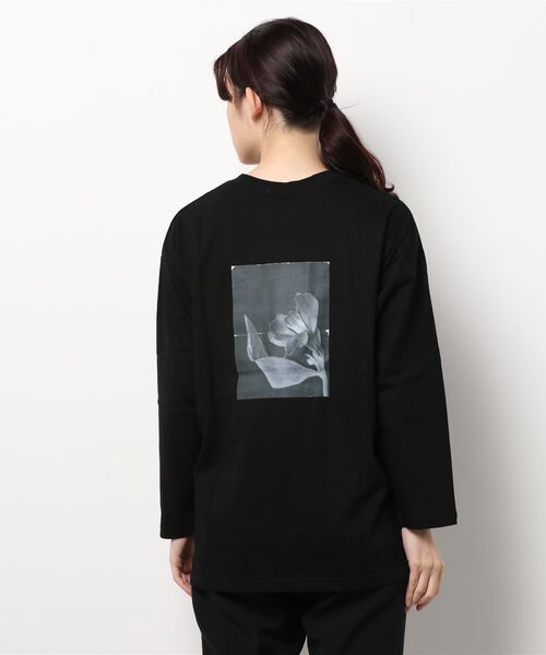 ANT(アント)の「オーガニックフォトロングスリーブTシャツ【ANT】(Tシャツ/カットソー・レディース・ベージュ/ブラック/ホワイト・FREE)」の6枚目の写真