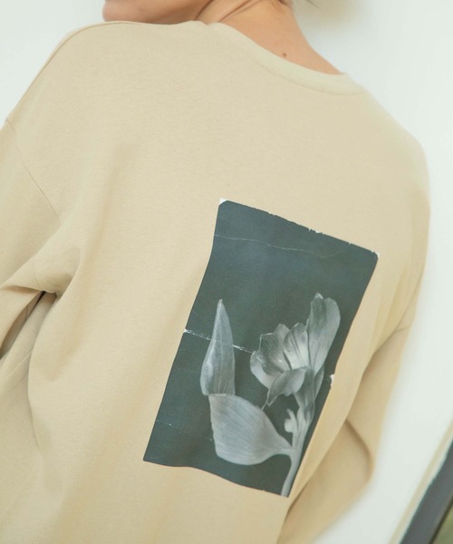 ANT(アント)の「オーガニックフォトロングスリーブTシャツ【ANT】(Tシャツ/カットソー・レディース・ベージュ/ブラック/ホワイト・FREE)」の8枚目の写真