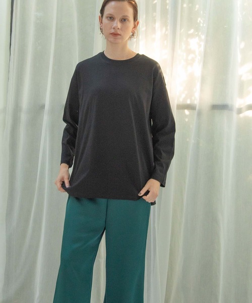 ANT(アント)の「オーガニックフォトロングスリーブTシャツ【ANT】(Tシャツ/カットソー・レディース・ベージュ/ブラック/ホワイト・FREE)」の13枚目の写真