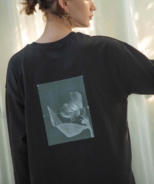 ANT(アント)の「オーガニックフォトロングスリーブTシャツ【ANT】(Tシャツ/カットソー・レディース・ベージュ/ブラック/ホワイト・FREE)」の11枚目の写真
