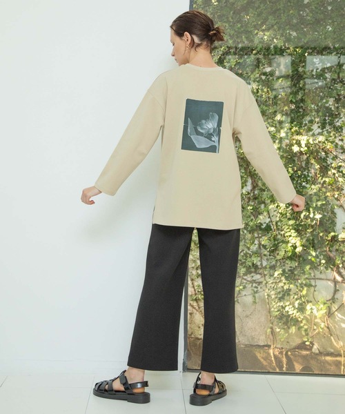 ANT(アント)の「オーガニックフォトロングスリーブTシャツ【ANT】(Tシャツ/カットソー・レディース・ベージュ/ブラック/ホワイト・FREE)」の9枚目の写真