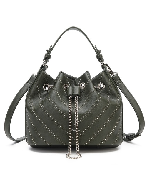 jouetie(ジュエティ)の「【jouetie/ジュエティ】 マイクロスタッズ ミニ巾着バッグ(ショルダーバッグ・レディース・ワイン/シルバー/ラベンダー/ゴールド/ダークグリーン/ネイビー/ブラック/アイボリー/ベージュ系その他・FREE)」の16枚目の写真