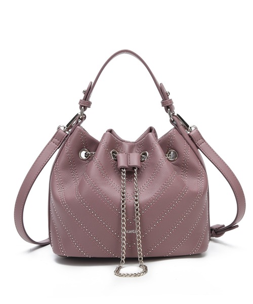 jouetie(ジュエティ)の「【jouetie/ジュエティ】 マイクロスタッズ ミニ巾着バッグ(ショルダーバッグ・レディース・ワイン/シルバー/ラベンダー/ゴールド/ダークグリーン/ネイビー/ブラック/アイボリー/ベージュ系その他・FREE)」の15枚目の写真