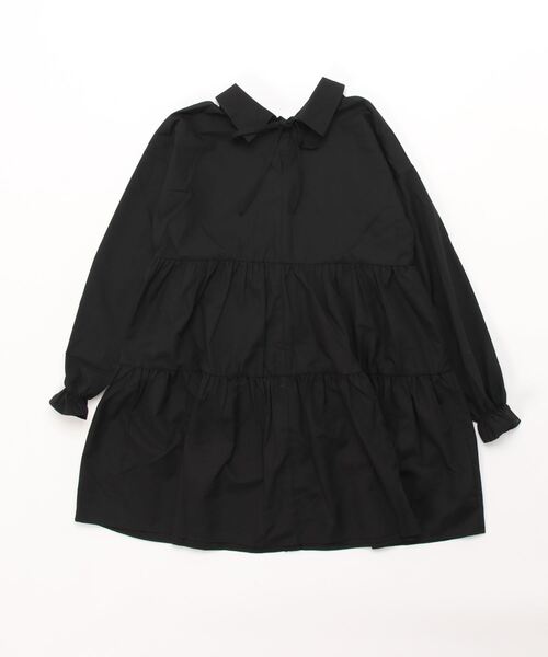 repipi armario（レピピ アルマリオ）の「キャンディースリーブティアードワンピース（ワンピース・キッズ・ライトベージュ/ダークブラウン/ブラック・SMALL/MEDIUM/LARGE）」の4枚目の写真