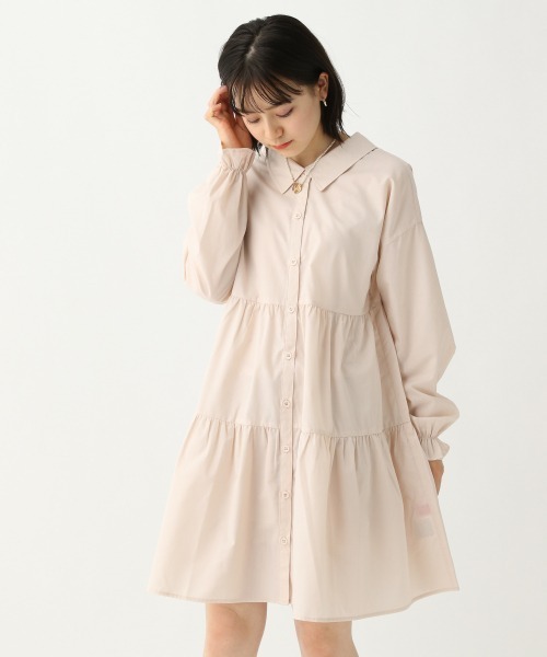 repipi armario（レピピ アルマリオ）の「キャンディースリーブティアードワンピース（ワンピース・キッズ・ライトベージュ/ダークブラウン/ブラック・SMALL/MEDIUM/LARGE）」の3枚目の写真