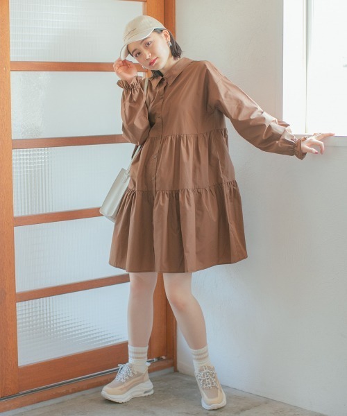 repipi armario（レピピ アルマリオ）の「キャンディースリーブティアードワンピース（ワンピース・キッズ・ライトベージュ/ダークブラウン/ブラック・SMALL/MEDIUM/LARGE）」の11枚目の写真
