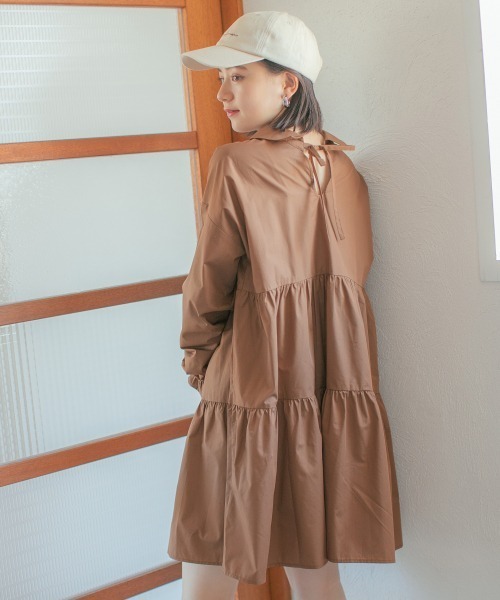 repipi armario（レピピ アルマリオ）の「キャンディースリーブティアードワンピース（ワンピース・キッズ・ライトベージュ/ダークブラウン/ブラック・SMALL/MEDIUM/LARGE）」の12枚目の写真
