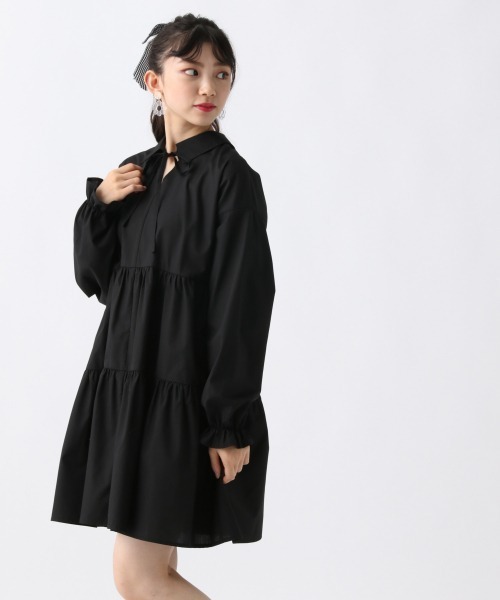 repipi armario（レピピ アルマリオ）の「キャンディースリーブティアードワンピース（ワンピース・キッズ・ライトベージュ/ダークブラウン/ブラック・SMALL/MEDIUM/LARGE）」の16枚目の写真