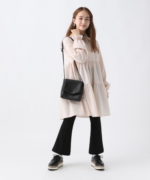 repipi armario（レピピ アルマリオ）の「キャンディースリーブティアードワンピース（ワンピース・キッズ・ライトベージュ/ダークブラウン/ブラック・SMALL/MEDIUM/LARGE）」の20枚目の写真