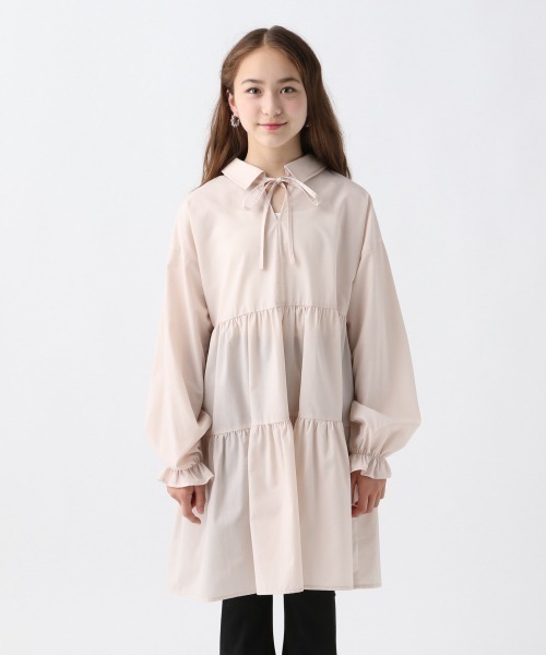 repipi armario（レピピ アルマリオ）の「キャンディースリーブティアードワンピース（ワンピース・キッズ・ライトベージュ/ダークブラウン/ブラック・SMALL/MEDIUM/LARGE）」の22枚目の写真