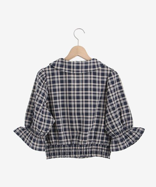 MAJESTIC LEGON(マジェスティックレゴン)の「チェックダブルボタンブラウス(シャツ/ブラウス・レディース・ブルー系その他4/ベージュ系その他2/ブラウン系その他2・MEDIUM/SMALL)」の17枚目の写真