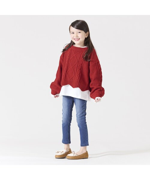 BREEZE（ブリーズ）の「ファーモカシン（モカシン/デッキシューズ・キッズ・ワインレッド/キャメル・15 /18/17/19/14/16）」の7枚目の写真