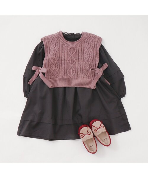 BREEZE（ブリーズ）の「ファーモカシン（モカシン/デッキシューズ・キッズ・ワインレッド/キャメル・15 /18/17/19/14/16）」の10枚目の写真