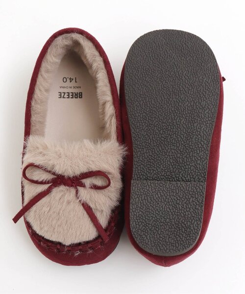 BREEZE（ブリーズ）の「ファーモカシン（モカシン/デッキシューズ・キッズ・ワインレッド/キャメル・15 /18/17/19/14/16）」の17枚目の写真