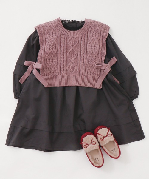 BREEZE（ブリーズ）の「ファーモカシン（モカシン/デッキシューズ・キッズ・ワインレッド/キャメル・15 /18/17/19/14/16）」の3枚目の写真