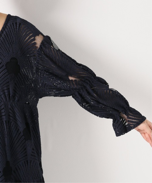 IENA LA BOUCLE(イエナラブークル)の「IENA LA BOUCLE リーフ柄レースティアードドレス◆(ワンピース・レディース・ネイビー・FREE)」の10枚目の写真