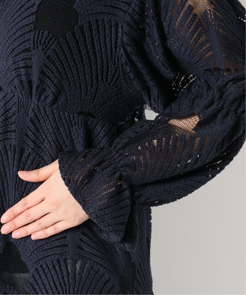 IENA LA BOUCLE(イエナラブークル)の「IENA LA BOUCLE リーフ柄レースティアードドレス◆(ワンピース・レディース・ネイビー・FREE)」の11枚目の写真