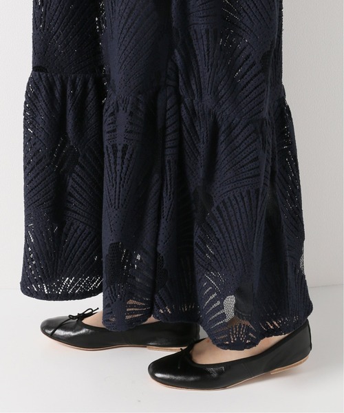 IENA LA BOUCLE(イエナラブークル)の「IENA LA BOUCLE リーフ柄レースティアードドレス◆(ワンピース・レディース・ネイビー・FREE)」の12枚目の写真