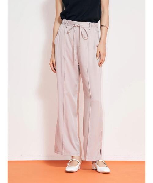 koe（コエ）の「センタータックパンツ*（スラックス・レディース・ライトグレー/ブラック/カーキ/ピンク・FREE）」の5枚目の写真