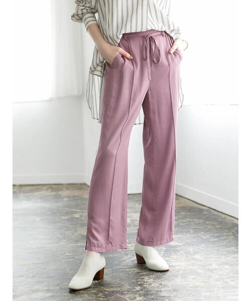 koe（コエ）の「センタータックパンツ*（スラックス・レディース・ライトグレー/ブラック/カーキ/ピンク・FREE）」の7枚目の写真